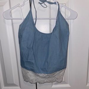 Chambray lace top